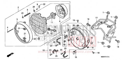 PROJECTEUR (CBF600N/NA) CBF600N4 de 2004